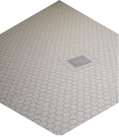 Heller Industriebodenbelag mit Abfluss von rubotec