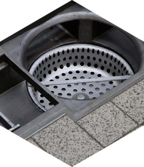 Abfluss in Industrieboden von rubotec